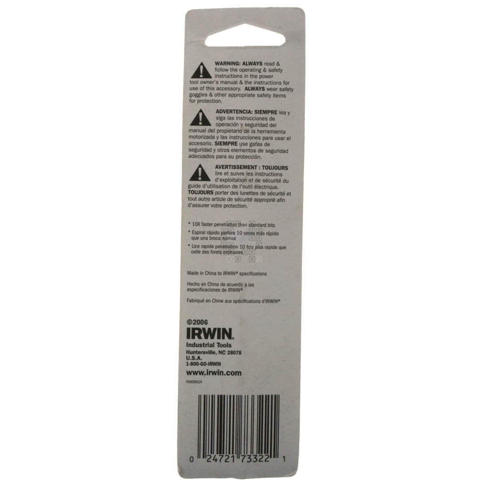 Irwin Industrial Tools 73322 TURBOMAX 11/32" Drill Bit