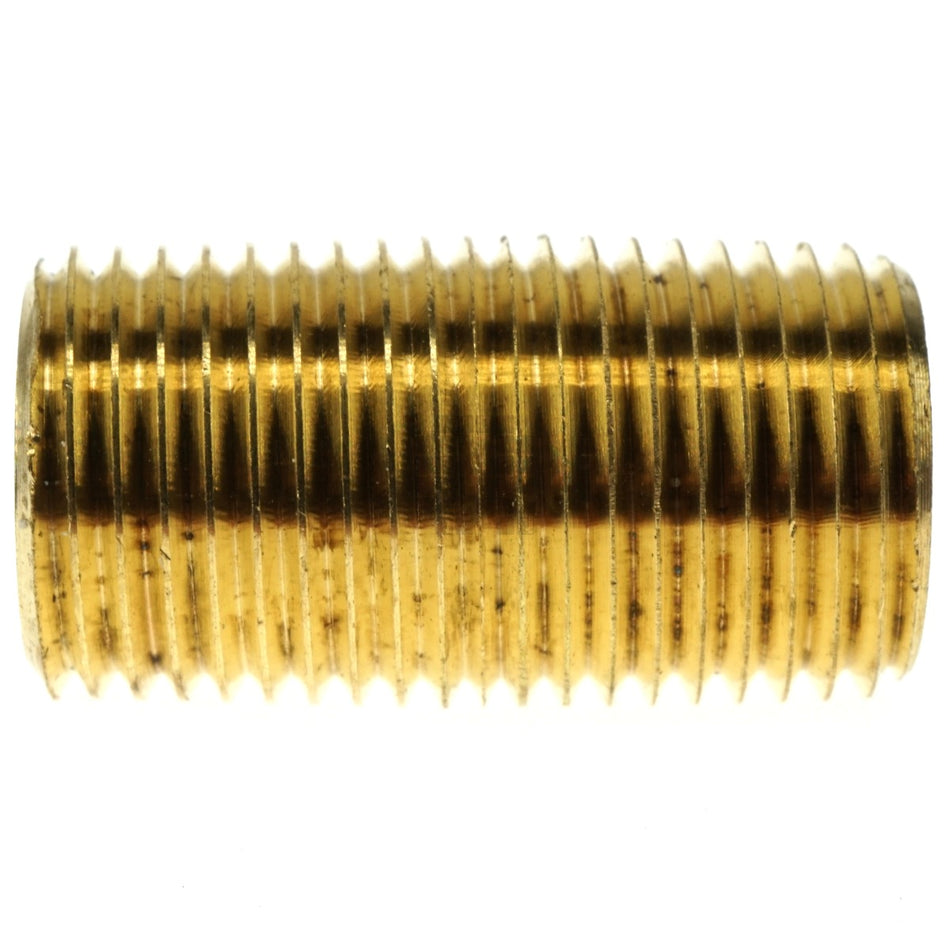 Anderson Metals 736112-02 Red Brass (Lead Free) Close Nipple, 1/8" NPT x 3/4"