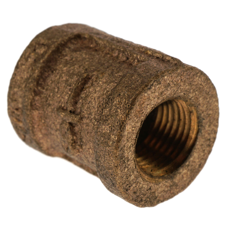 Anderson Metals 738103-02 1/8" Female NPT Red Brass Coupling