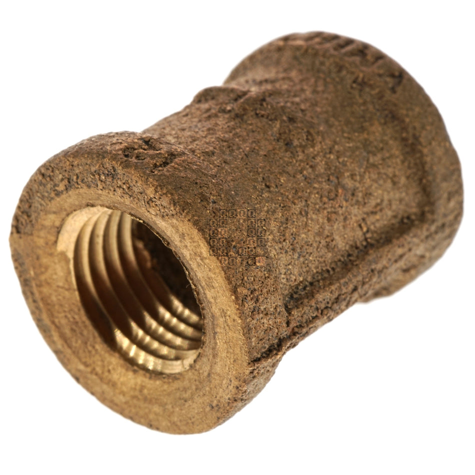 Anderson Metals 738103-04 1/4" Female NPT Red Brass Coupling