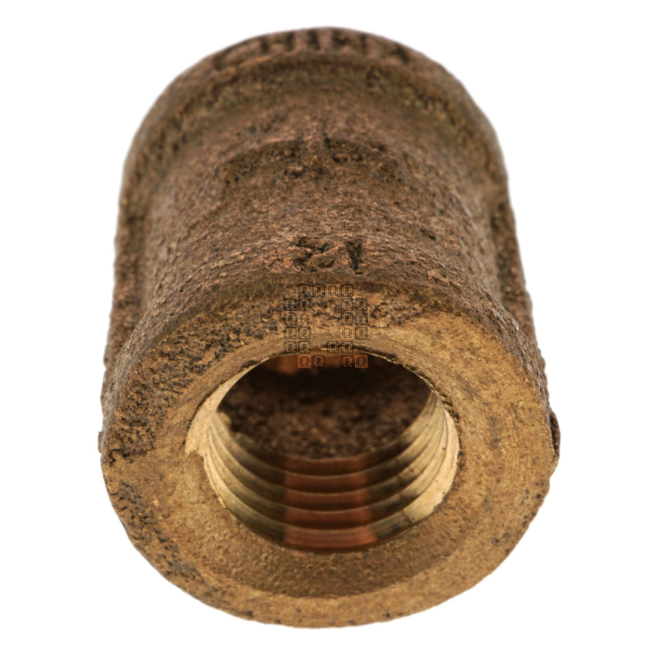 Anderson Metals 738103-04 1/4" Female NPT Red Brass Coupling