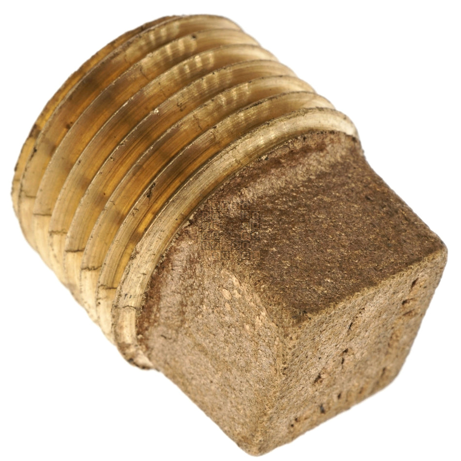 Anderson Metals 738109-08 1/2"-14 Male NPT Cored Red Brass Pipe Plug
