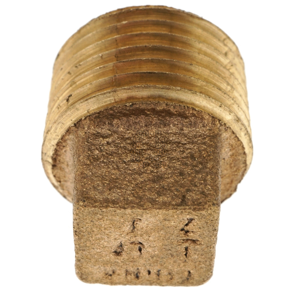 Anderson Metals 738109-08 1/2"-14 Male NPT Cored Red Brass Pipe Plug
