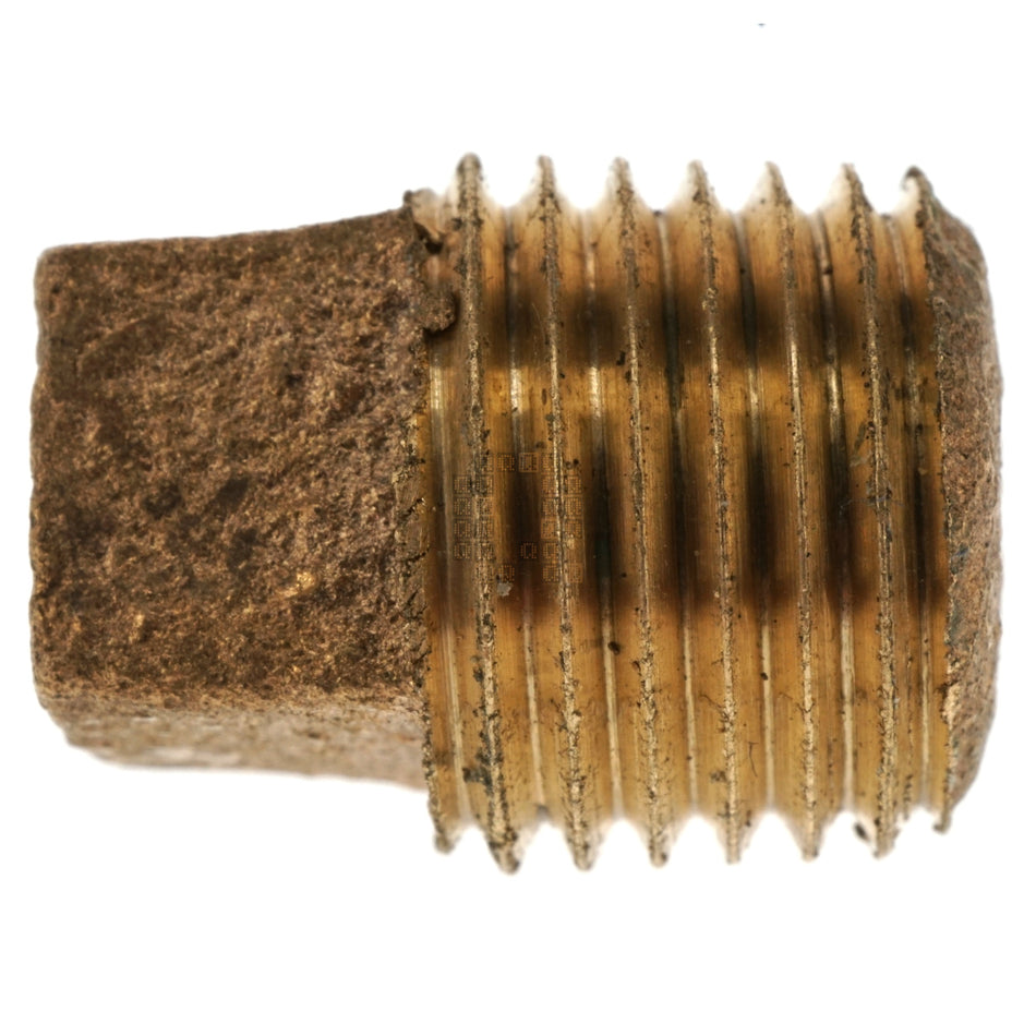 Anderson Metals 7738114-04 1/4"-18 NPT Red Brass Pipe Plug