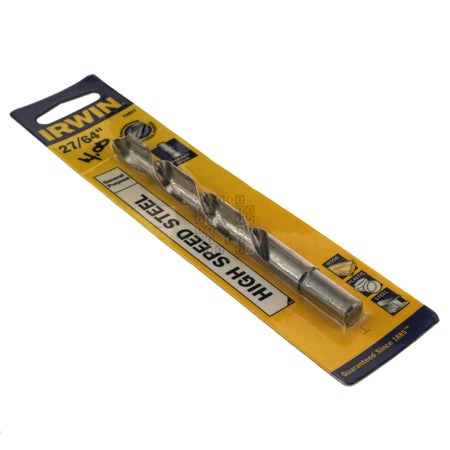 Irwin Industrial Tools 73827 27/64" General Purpose Reduced Shank High Speed Steel Drill Bit