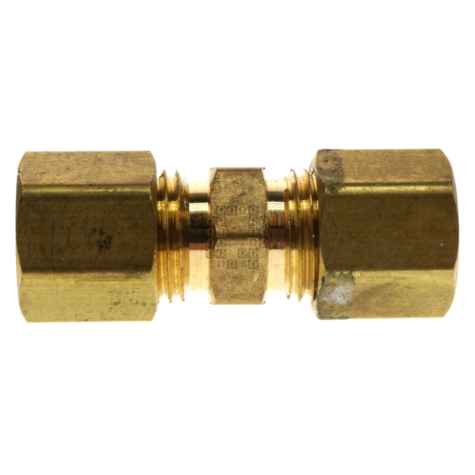 Anderson Metals 750062-04 1/4" Compression Brass Pipe Union, 300 PSI