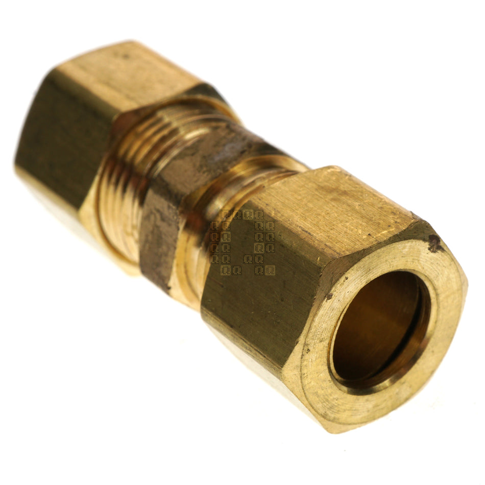 Anderson Metals 750062-06 3/8" Compression Brass Pipe Union, 200 PSI