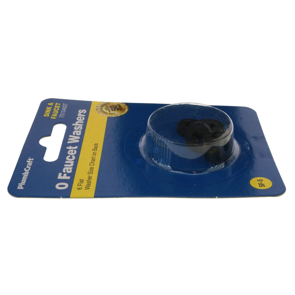 PlumbCraft 7515400T #0 Flat Faucet Washers, 6-Pack