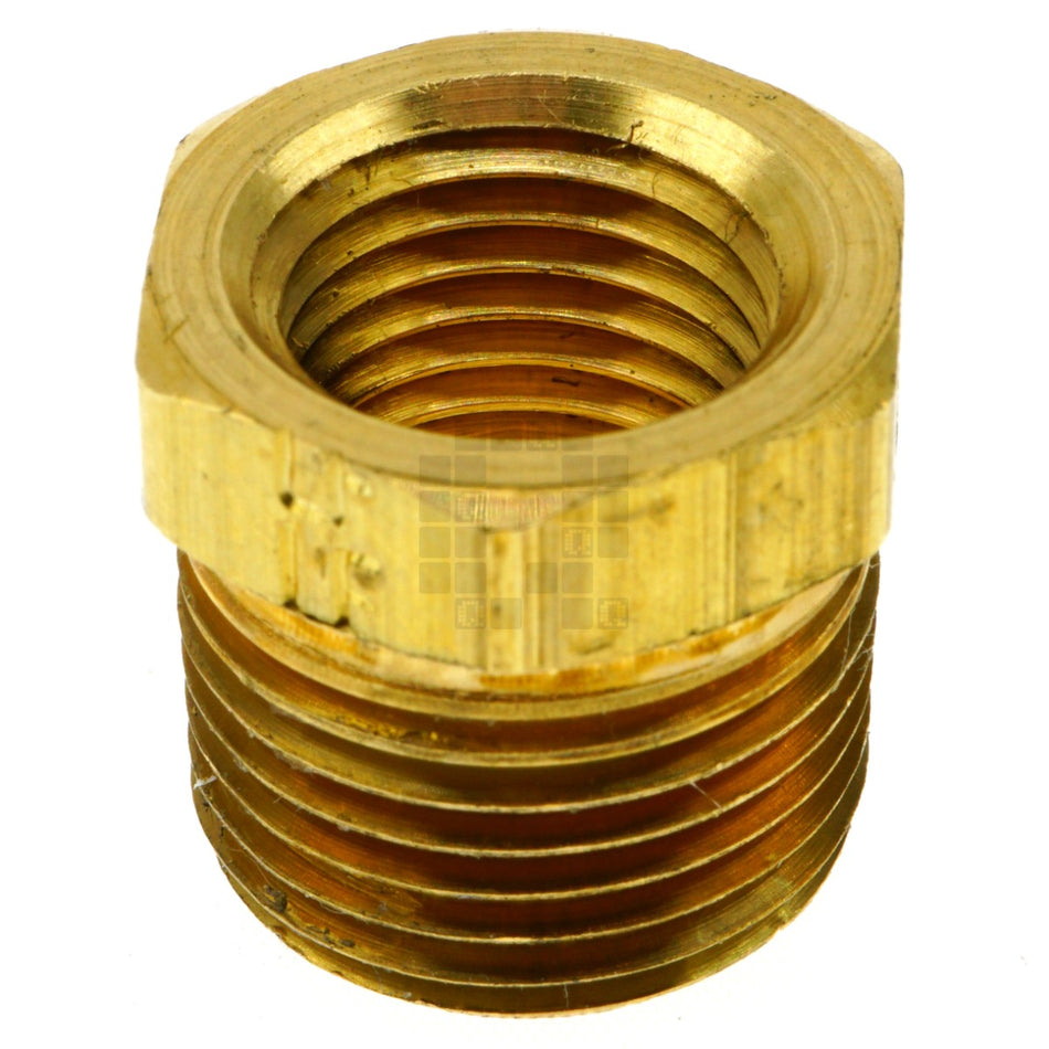 Anderson Metals 756110-0604 3/8" x 1/4" NPT Hex Brass Reducing Adapter Bushing
