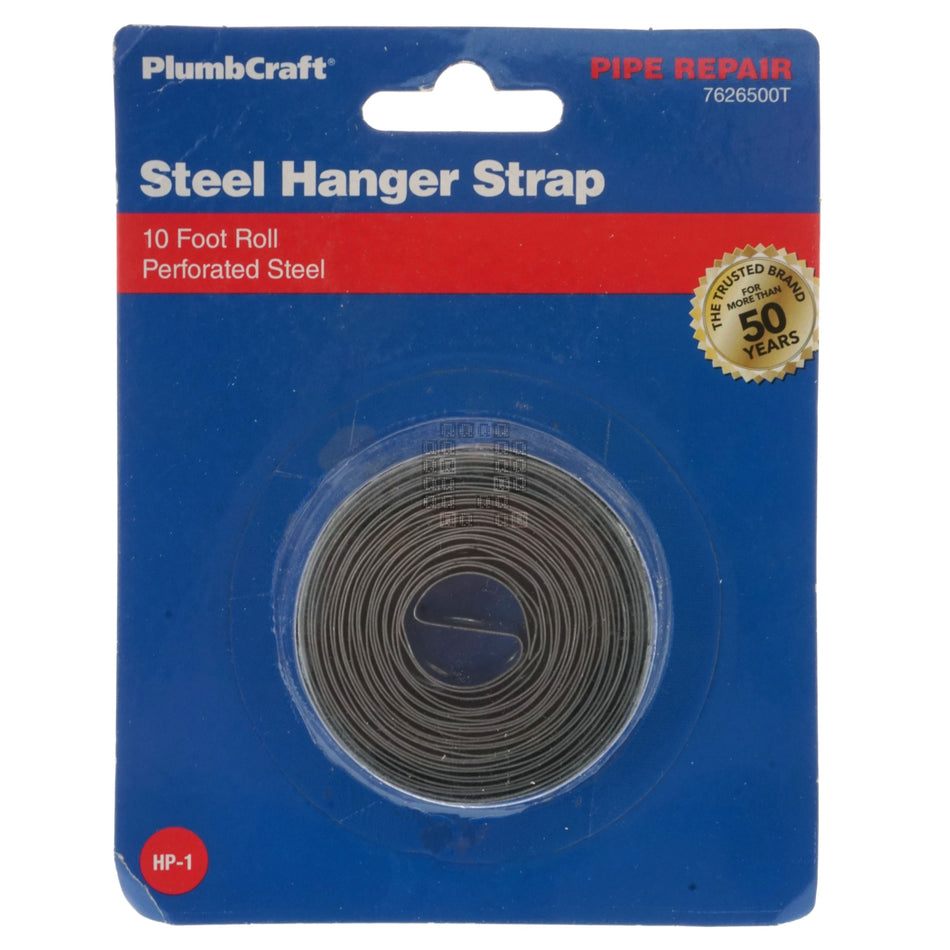 PlumbCraft 7626500T Galvanized Steel Hanger Strap - 10' Roll