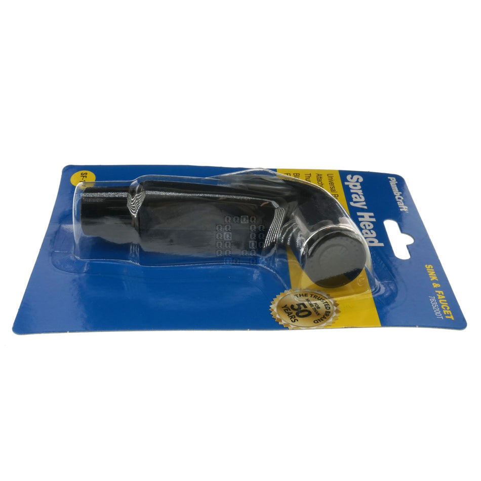 PlumbCraft 7635200T Universal Replacement Spray Head, Black & Chrome Finish