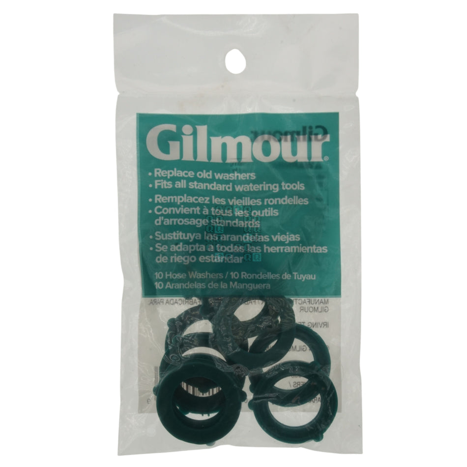 Gilmour 801154-1003 Hose Washer, 1/8 in Thick Green Vinyl, 10-Pack