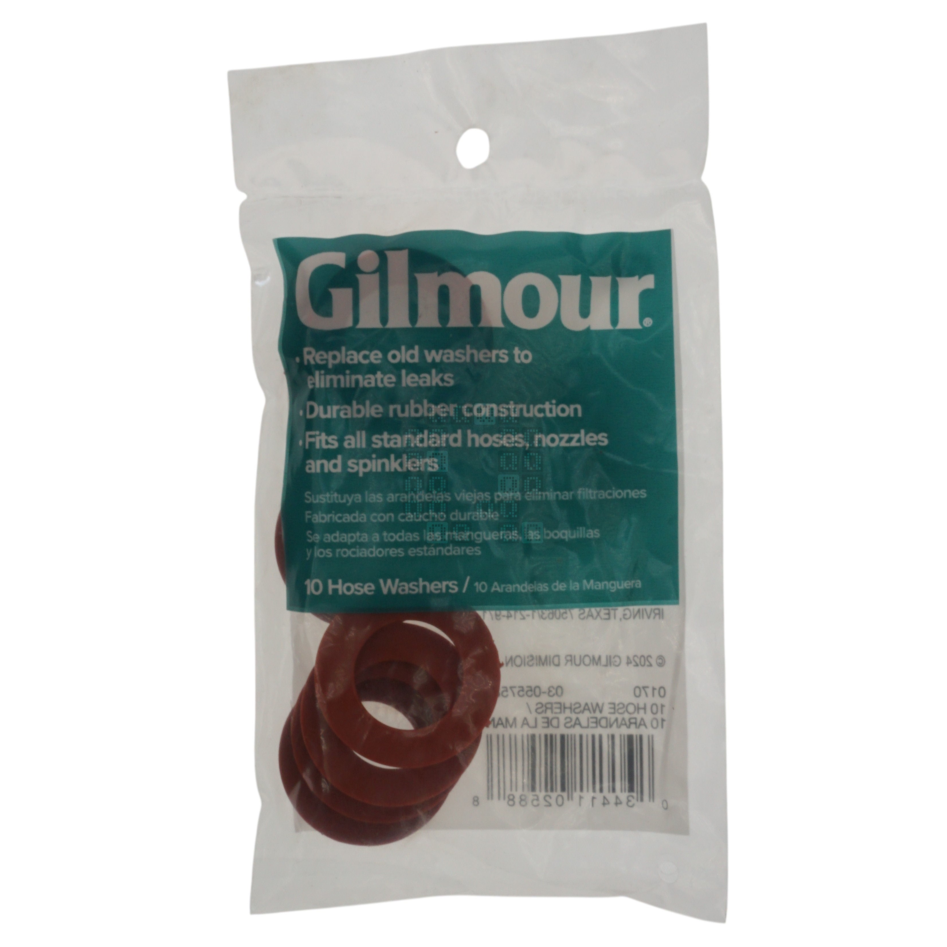 Gilmour 801704-1003 Rubber Hose Washers Package Front