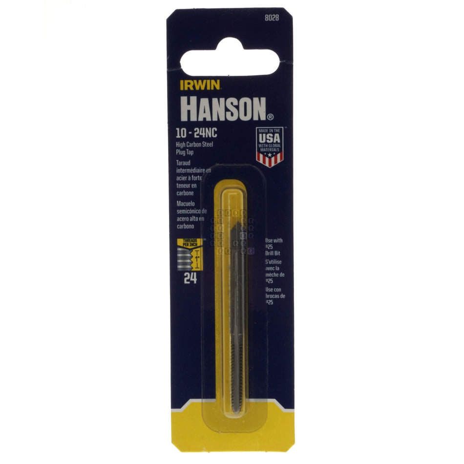 Irwin Hanson 8028 10-24NC High Carbon Steel Plug Tap