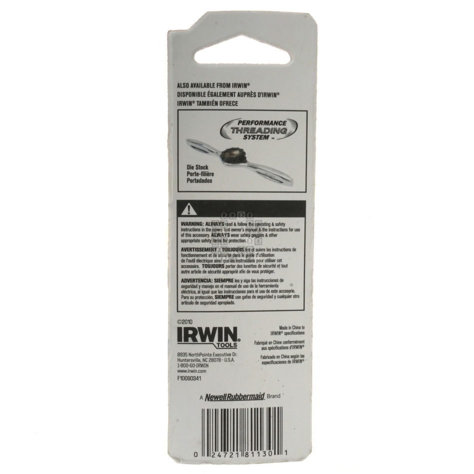 Irwin Industrial Tool 81130ZR #30 (0.1285" / 3.26mm) Jobber Length Wire Gauge Drill Bit Carded Package Back
