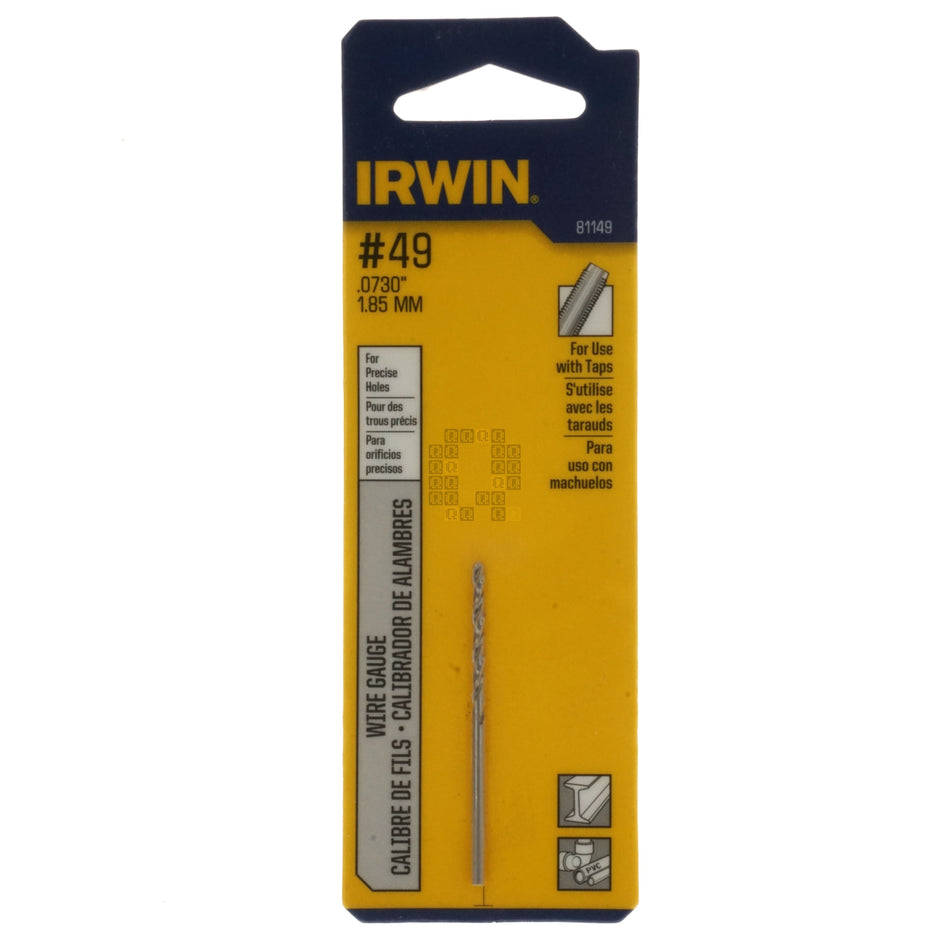 Irwin Industrial Tool 81149 #49 (0.0730") Jobber Wire Gauge Drill Bit