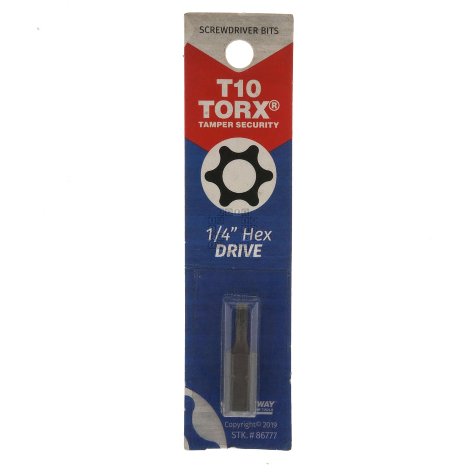Best Way Tools 86777 Tamper Security T10 TORX Screwdriver Bit, 1" Length