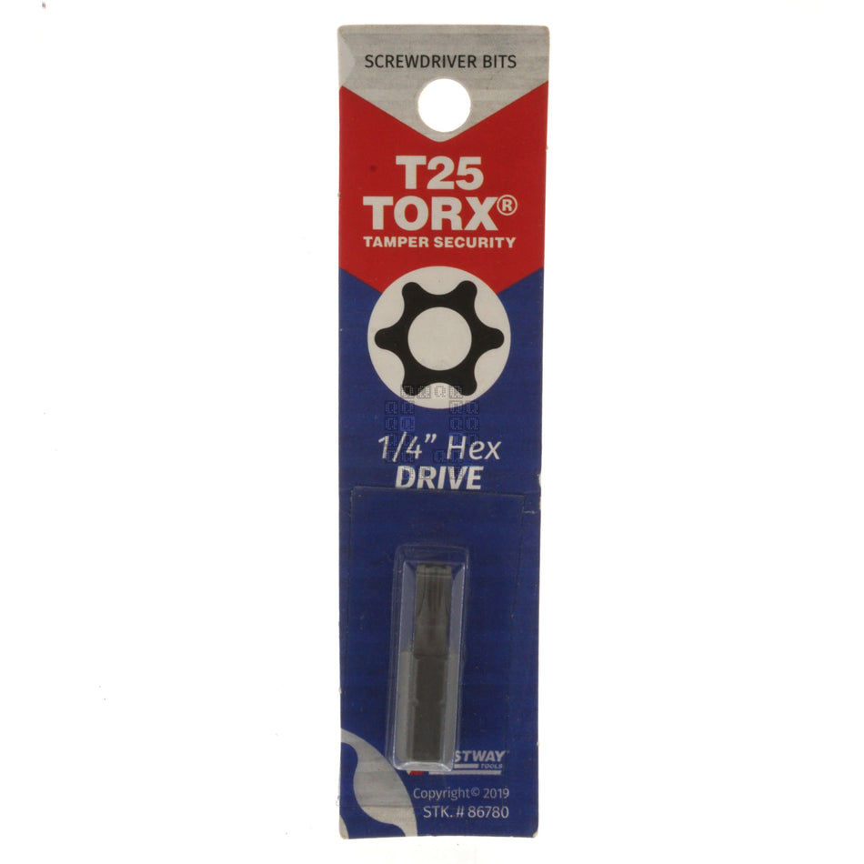 Best Way Tools 86780 Tamper Security T25 TORX Screwdriver Bit, 1" Length
