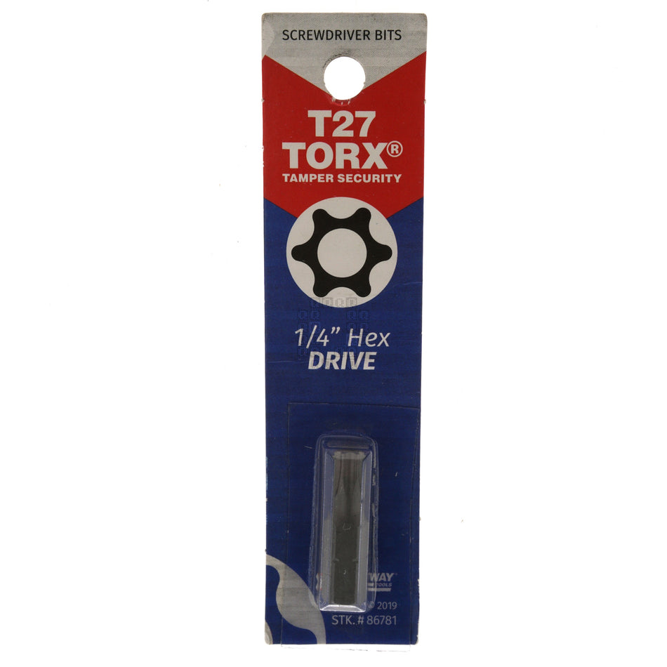 Best Way Tools 86781 Tamper Security T27 TORX Screwdriver Bit, 1" Length