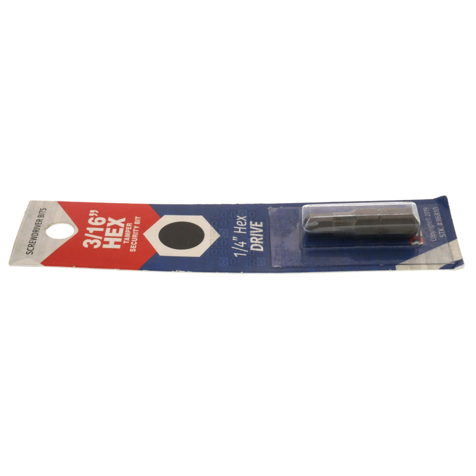 Best Way Tools 86810 Tamper Security 3/16" Hex Screwdriver Bit, 1" Length