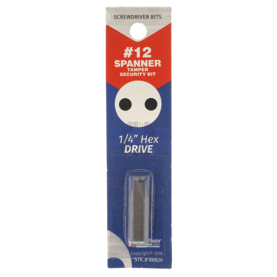 Best Way Tools 86824 Tamper Security #12 Spanner  Screwdriver Bit, 1" Length