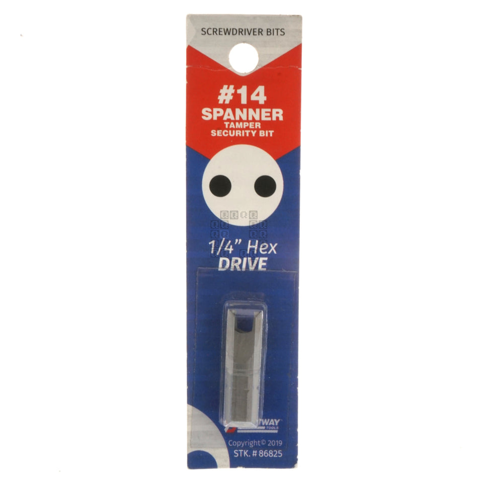 Best Way Tools 86825 Tamper Security #14 Spanner  Screwdriver Bit, 1" Length
