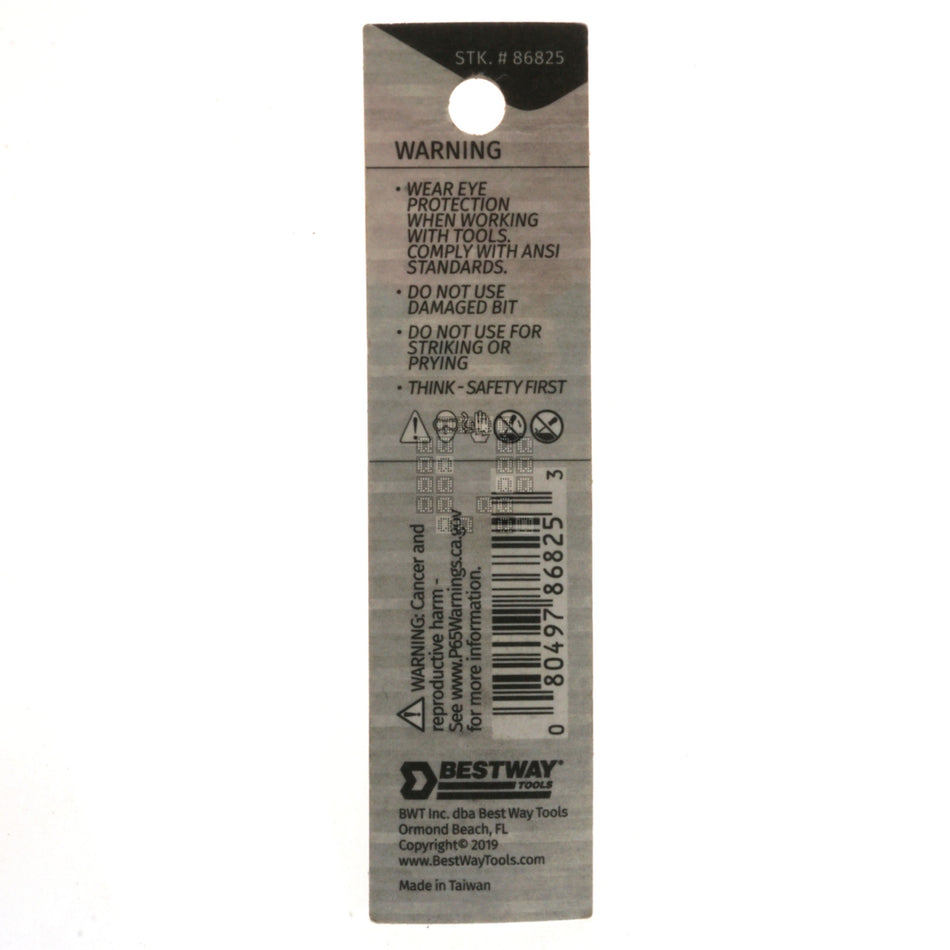 Best Way Tools 86825 Tamper Security #14 Spanner  Screwdriver Bit, 1" Length