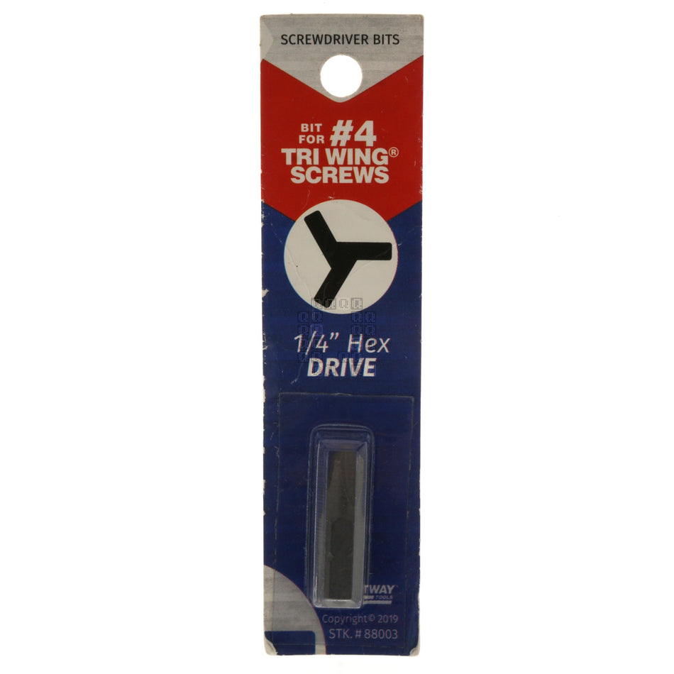 Best Way Tools 88003 Tamper Security #4 Tri-Wing Screwdriver Bit, 1" Length