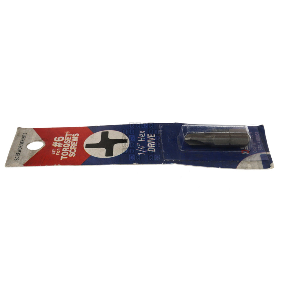 Best Way Tools 88051 #6 Torq-set Security Screwdriver Bit, 1" Length