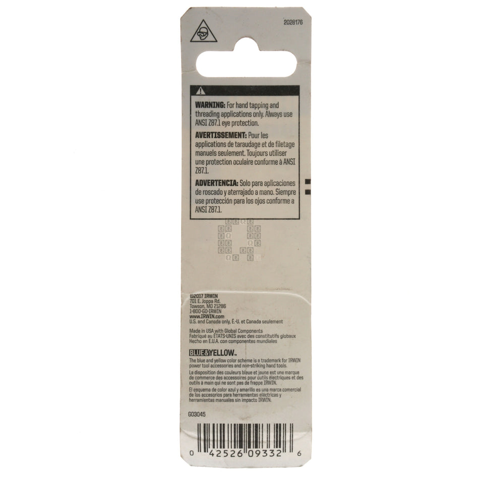 Irwin Hanson 9332 #12-24NC SAE High Carbon Steel 1" Hex Die