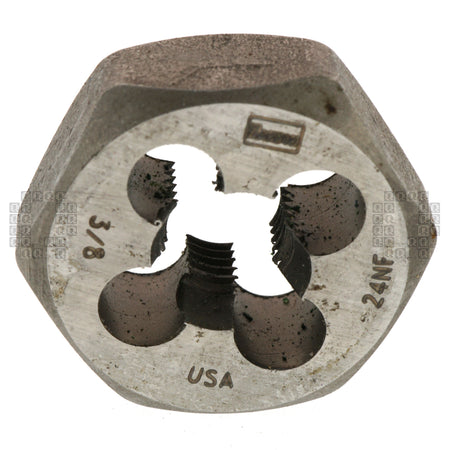 Irwin Hanson 9436 3/8"-24NF NC Carbon Steel Right Hand (RH) 1" Hex Die