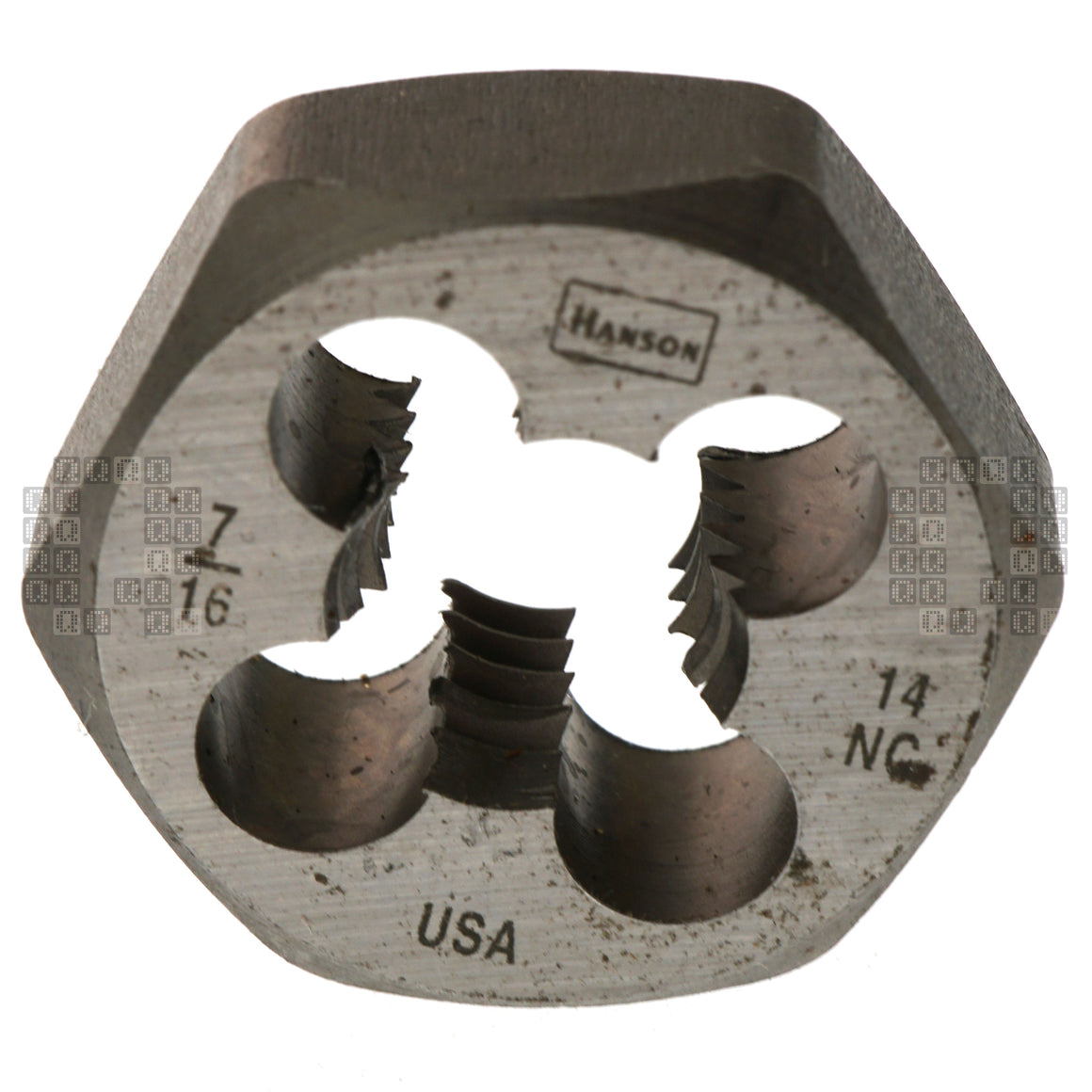 Irwin Hanson 9439 7/16"-14 NC Carbon Steel Right Hand (RH) 1" Hex Die