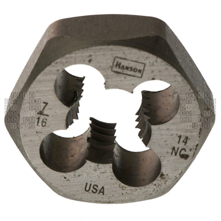 Irwin Hanson 9439 7/16"-14 NC Carbon Steel Right Hand (RH) 1" Hex Die