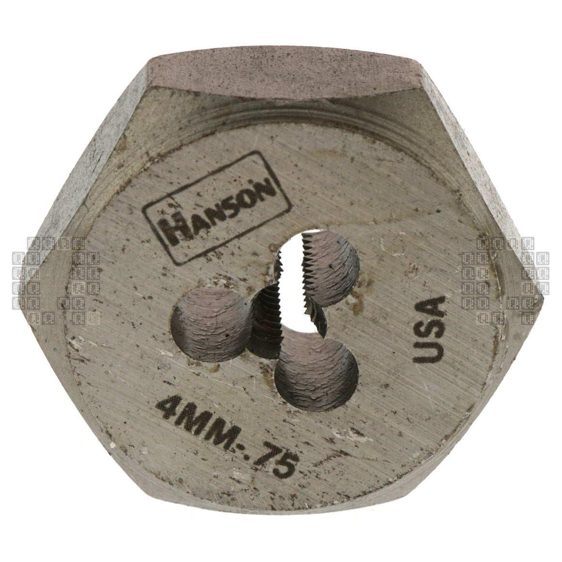 Irwin Hanson 9717 4mm M4 - 0.70mm Right Hand RH Metric Carbon Steel 1" Hex Die