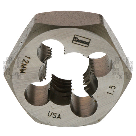 Irwin Hanson 9743 M12 - 1.50mm Metric Right Hand RH High Carbon Steel HCS 1" Hex Die