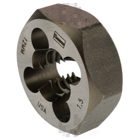 Irwin Hanson 9743 M12 - 1.50mm Metric Right Hand RH High Carbon Steel HCS 1" Hex Die