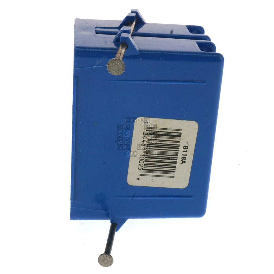 Carlon B118A 1-Gang, 4-Knockout, Blue PVC, Captive Nail Mounting, 18 cu-in