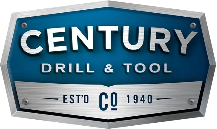 Logo of Century Drill & Tool Co with a blue and silver color scheme.