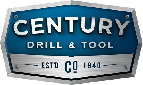 Logo of Century Drill & Tool Co with a blue and silver color scheme.