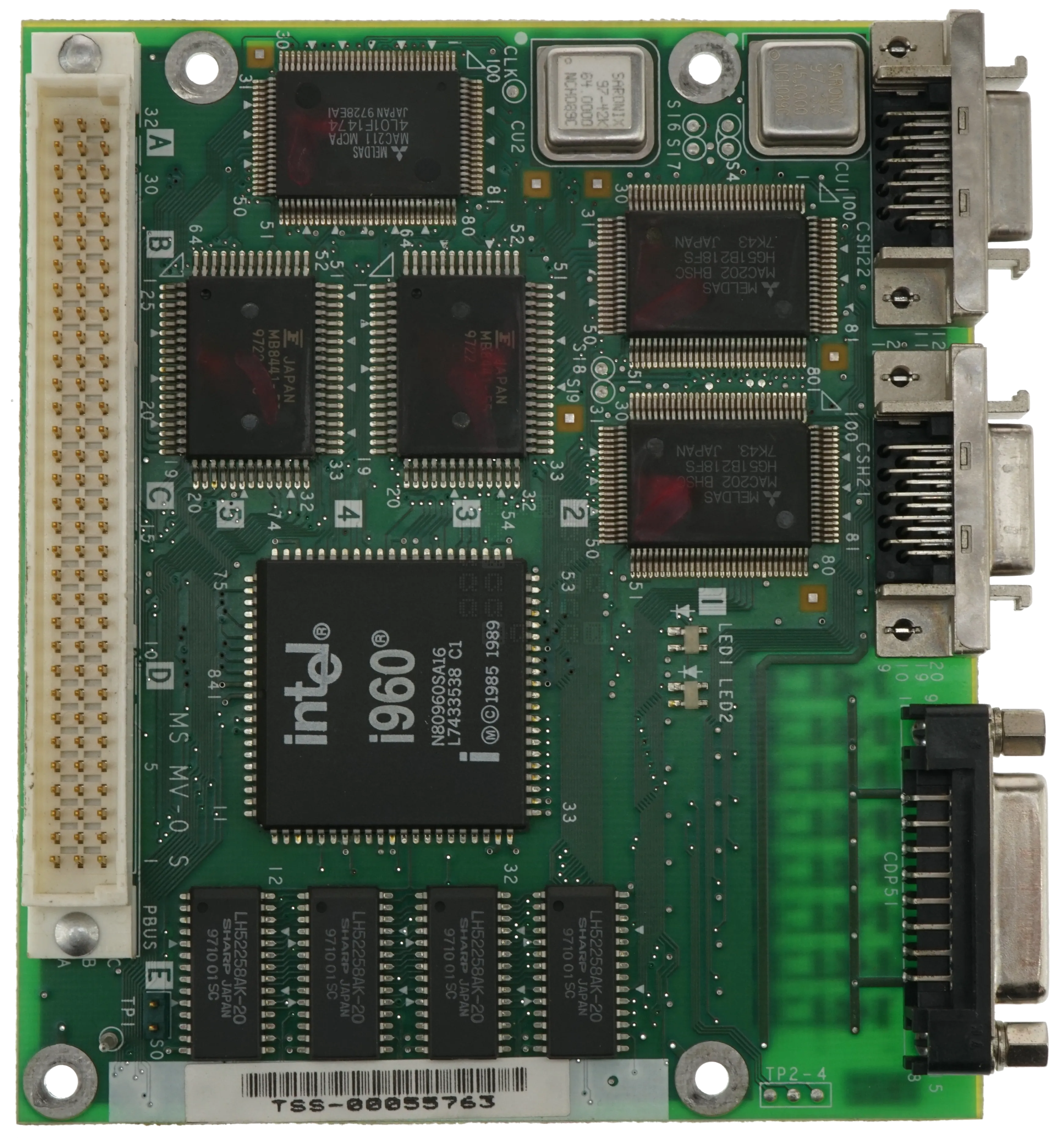 Mazak Mitsubishi QX722A Circuit Board Front QX722A P-Bus Communications Circuit Board Top