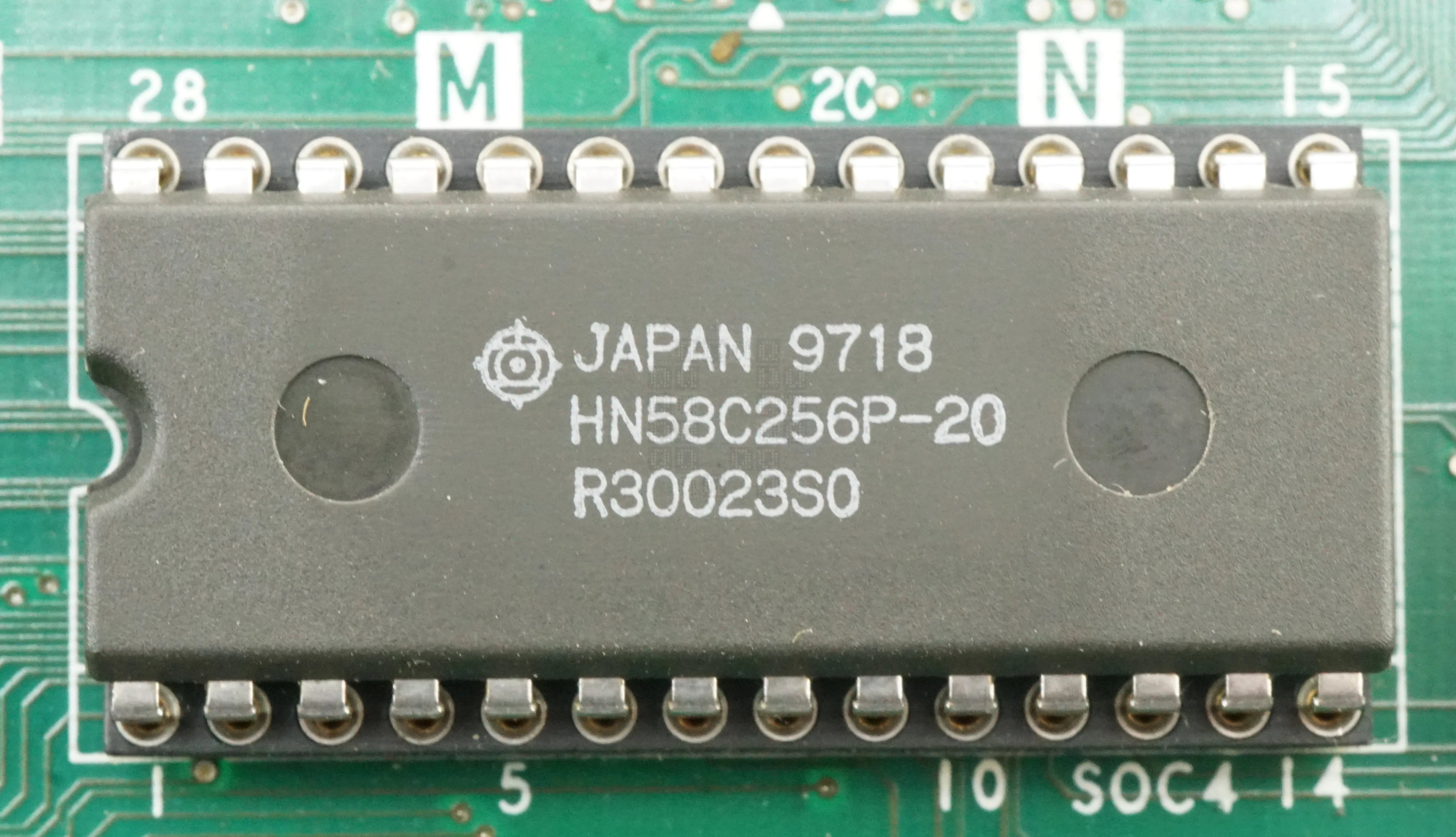 HN58C256P-20 HN58C256P-20 on the Mazak Mitsubishi QX141C Circuit Board
