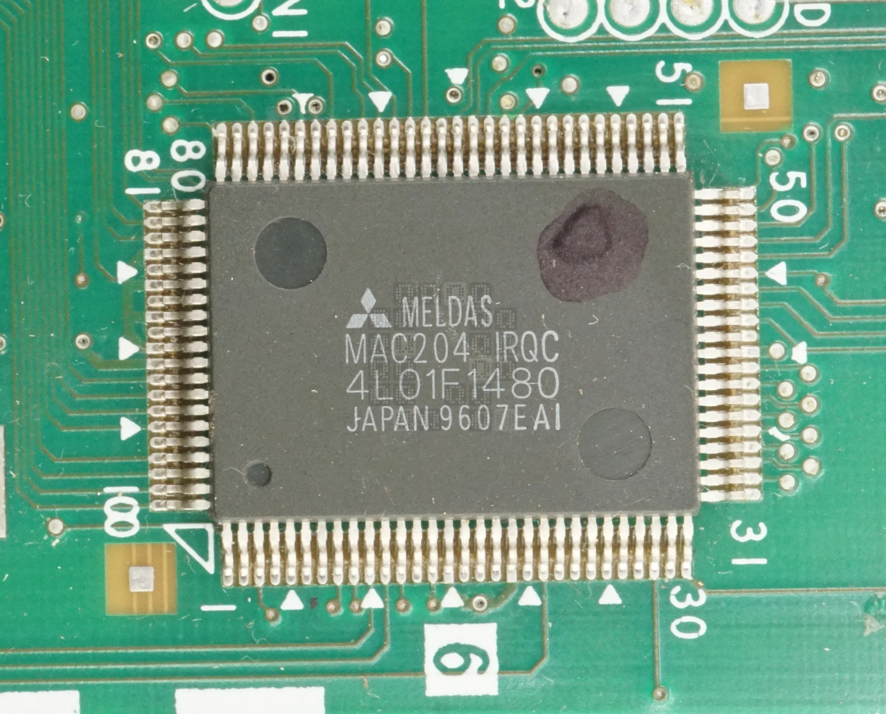 MELDAS MAC204 IRQC 4L01F1480 MELDAS MAC204 IRQC 4L01F1480 on the Mazak Mitsubishi QX141C Circuit Board