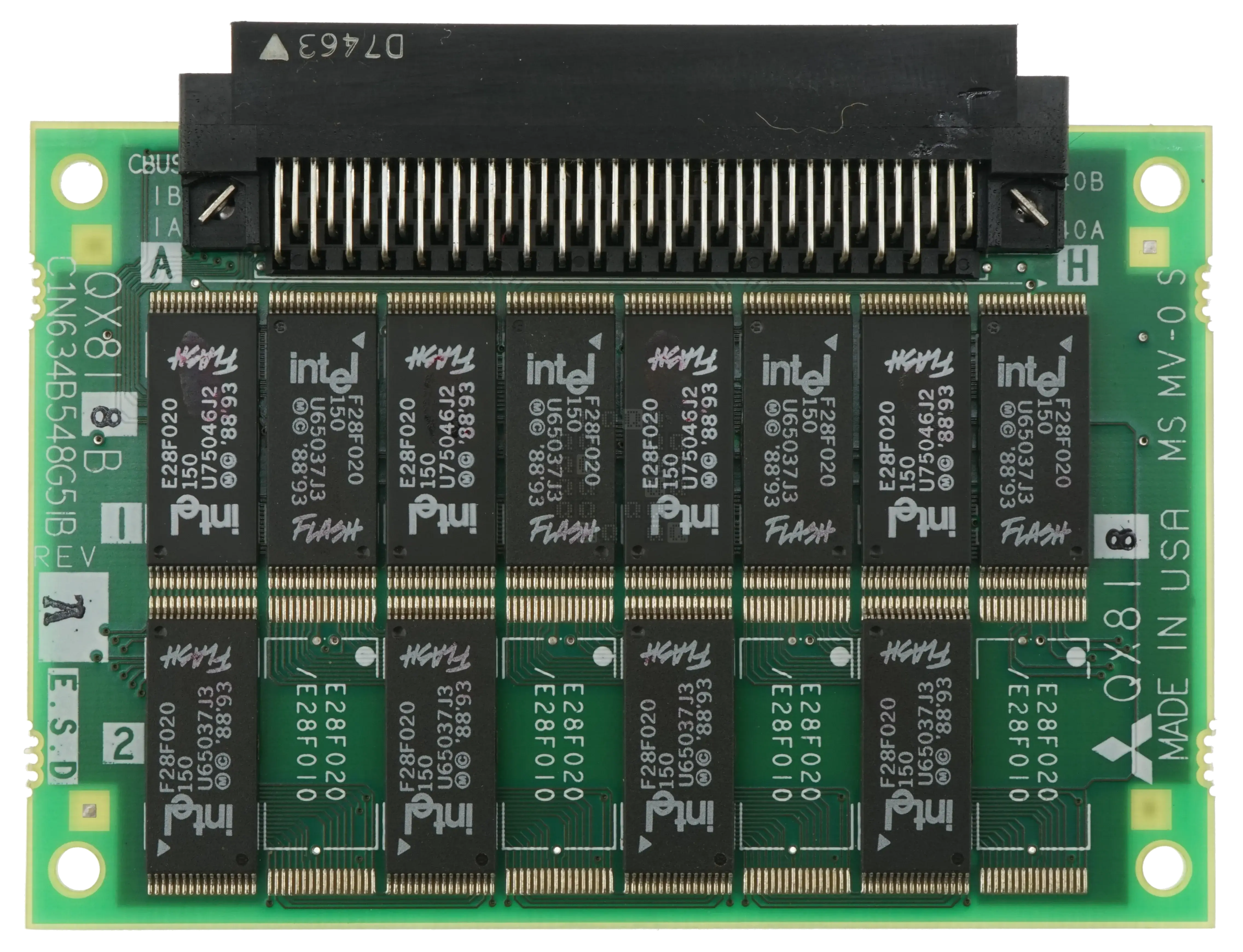 QX818B Circuit Board Top Mitsubishi QX818B Memory Card Circuit Board Top Intel E28F020-150