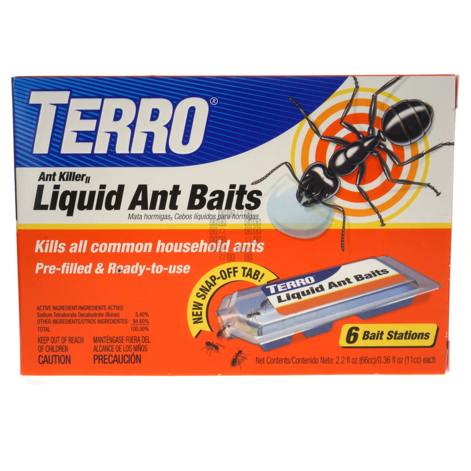 TERRO T300 Ant Killer II Liquid Ant Baits, 6-Pack