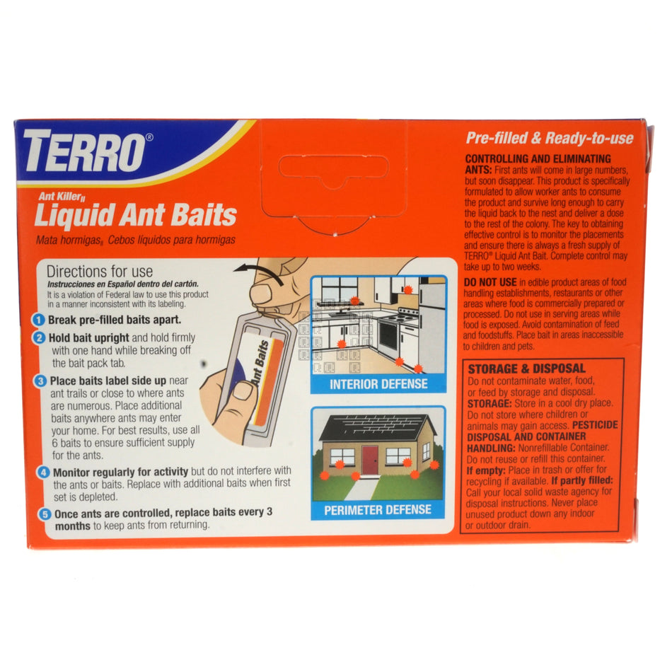 TERRO T300 Ant Killer II Liquid Ant Baits, 6-Pack