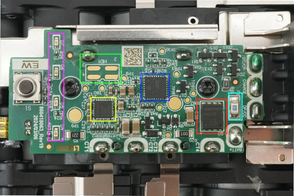 Milwaukee Tool 48-11-1813 5INR22/71-3 HD12.0 M18 RedLithium FORGE Battery Pack Circuit board