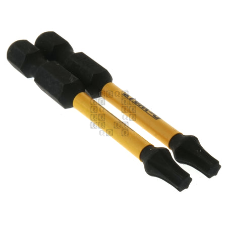 DeWALT Industrial Tool DWA2TX20IR2 T20 TORX Impact Ready Flex TORQ Power Bits, 2-1/4" Length Black Yellow