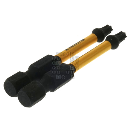 DeWALT Industrial Tool DWA2TX20IR2 T20 TORX Impact Ready Flex TORQ Power Bits, 2-1/4" Length Black Yellow
