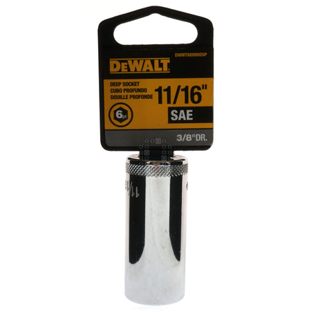 DeWALT DWMT88990OSP 11/16" SAE Deep Chrome Socket Package Front