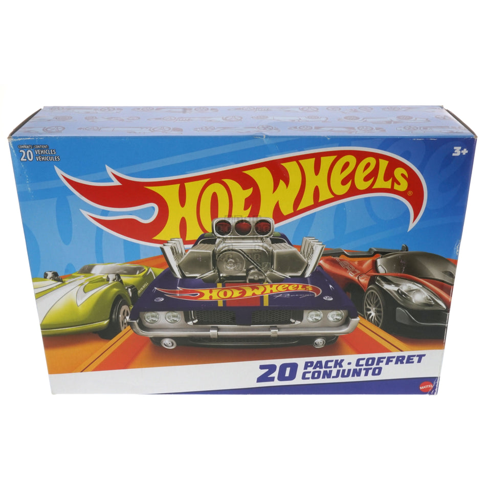Mattel DXY59 Hot Wheels 1:64th Scale Toy Trucks and Cars Assortment, Set of 20